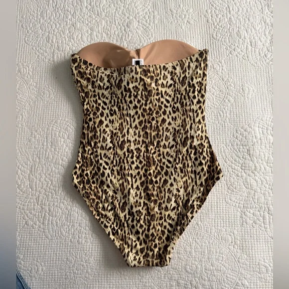 J.Crew Ruched One Piece Halter Swimsuit in Cheetah Print - Picture 6 of 6